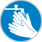 vor der Weinherstellung Hände waschen
